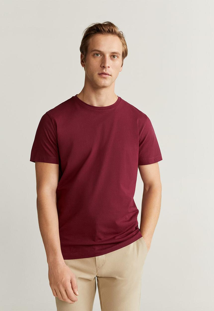 MANGO - Cherlo T-shirt - dark red