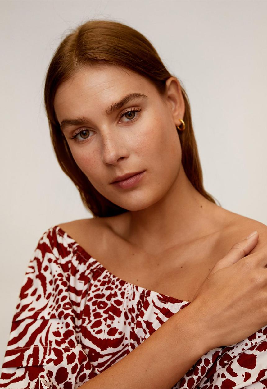 MANGO - Alba dress - dark red