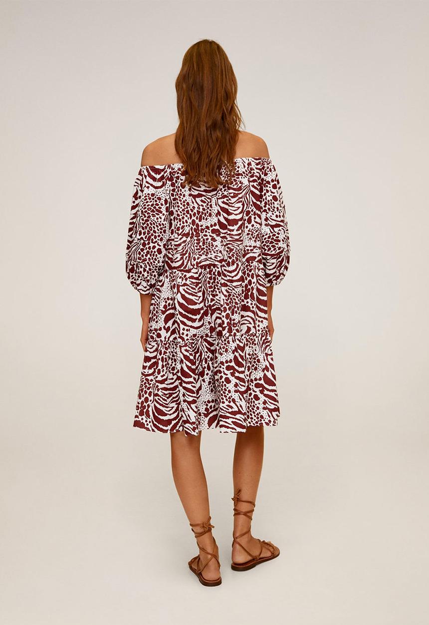 MANGO - Alba dress - dark red