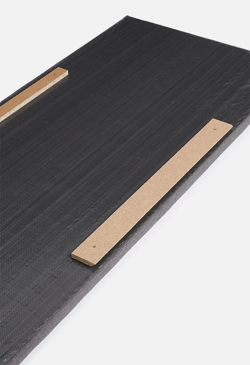 Sixth Floor - Surface button headboard - Charcoal - Queen