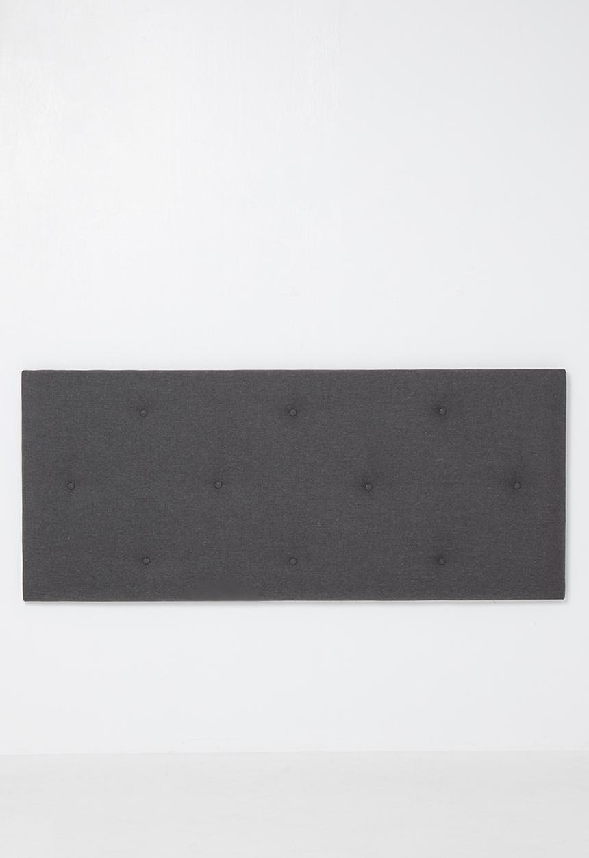 Sixth Floor - Surface button headboard - Charcoal - Queen