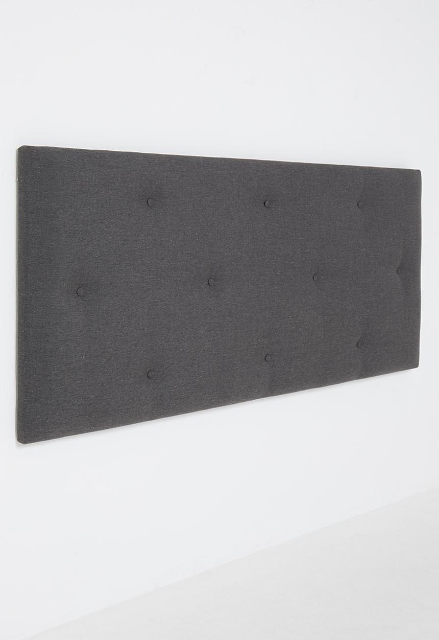 Sixth Floor - Surface button headboard - Charcoal - Queen