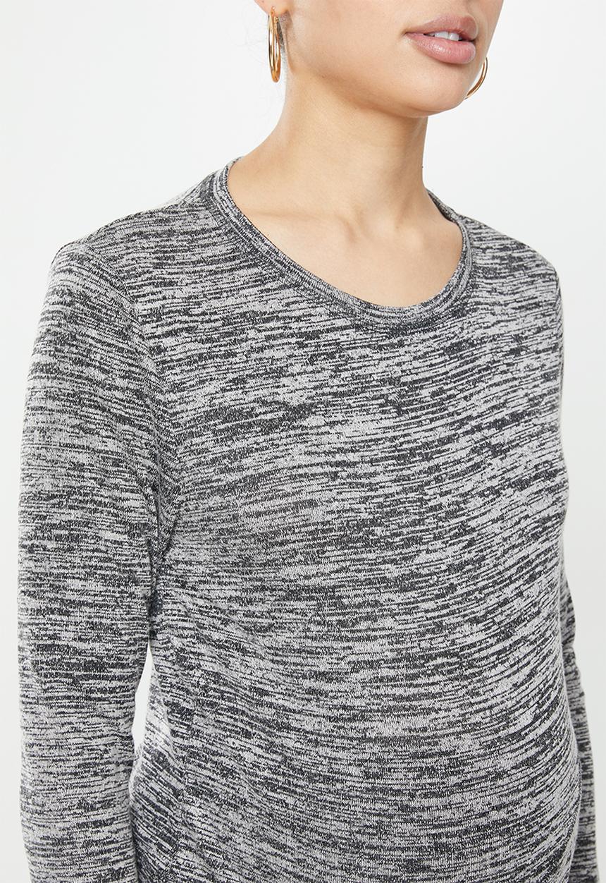 Cotton On - Maternity cross over front long sleeve top - black