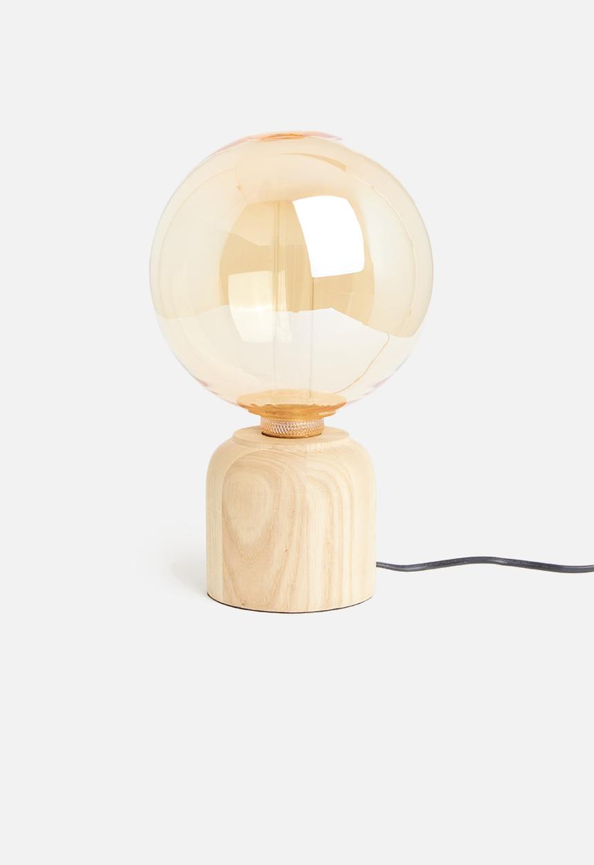Sixth Floor - Rn natural wood table lamp - brown