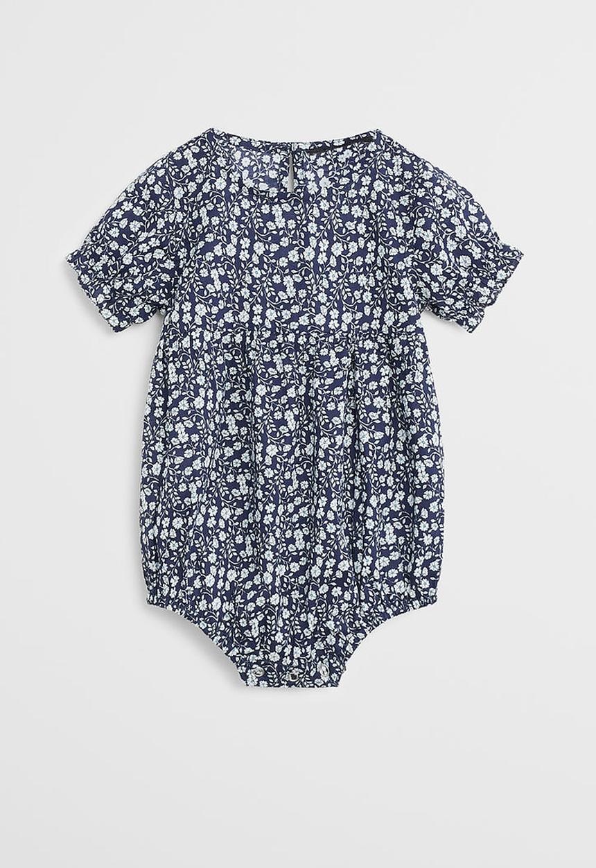 MANGO - Floral printed body - blue