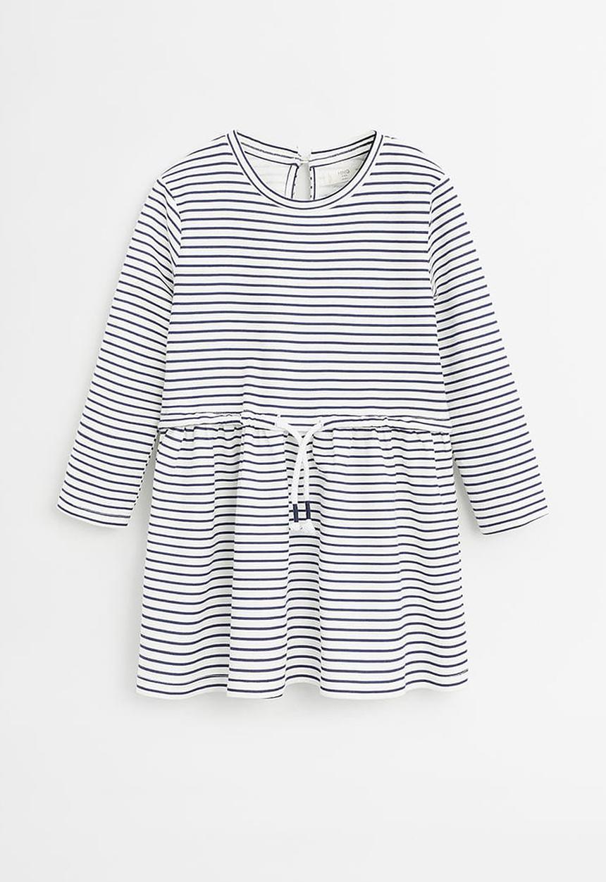 MANGO - Dress Mia  - white & navy 