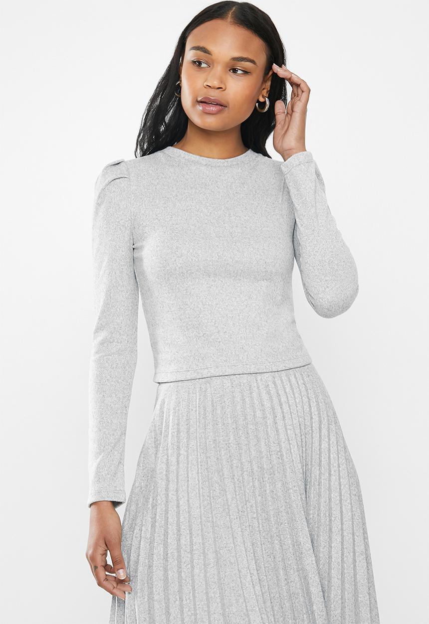MILLA - Cut & sew top - grey