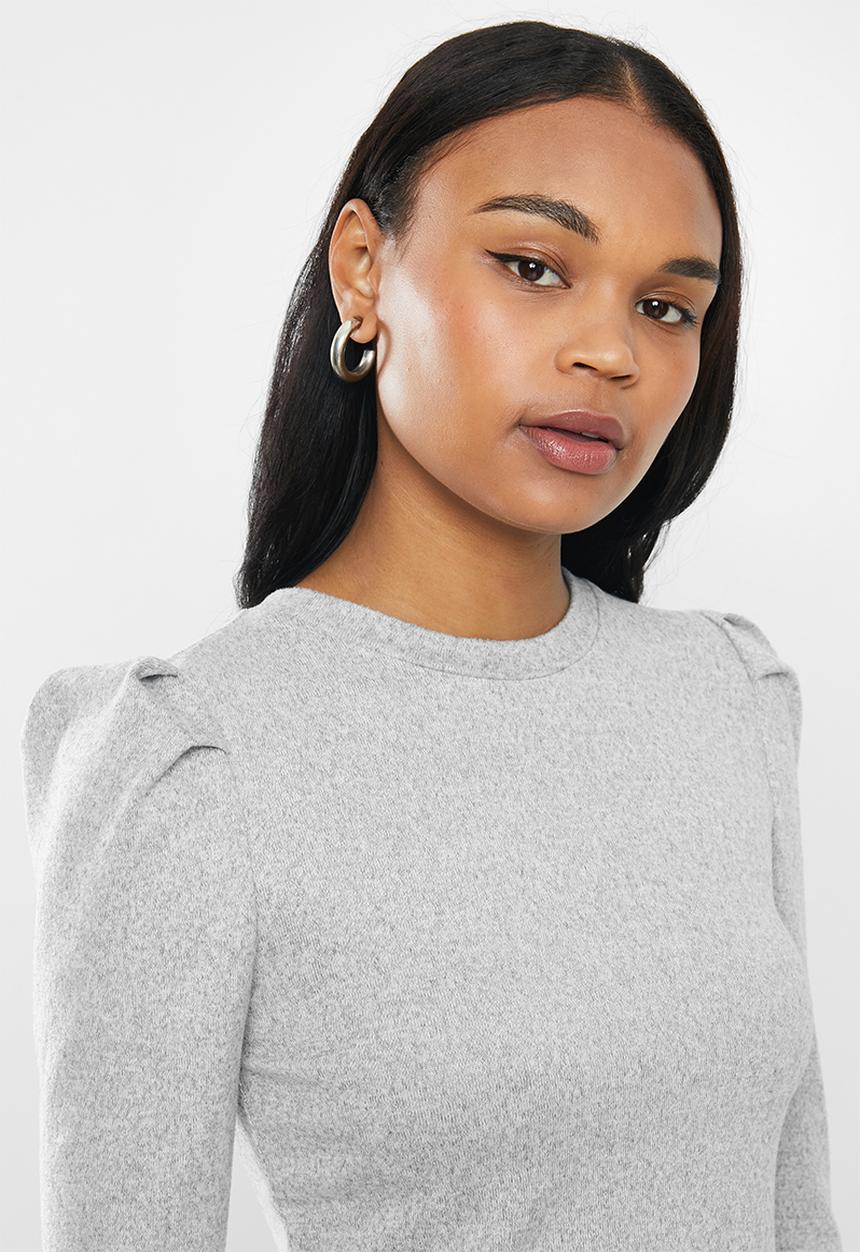 MILLA - Cut & sew top - grey