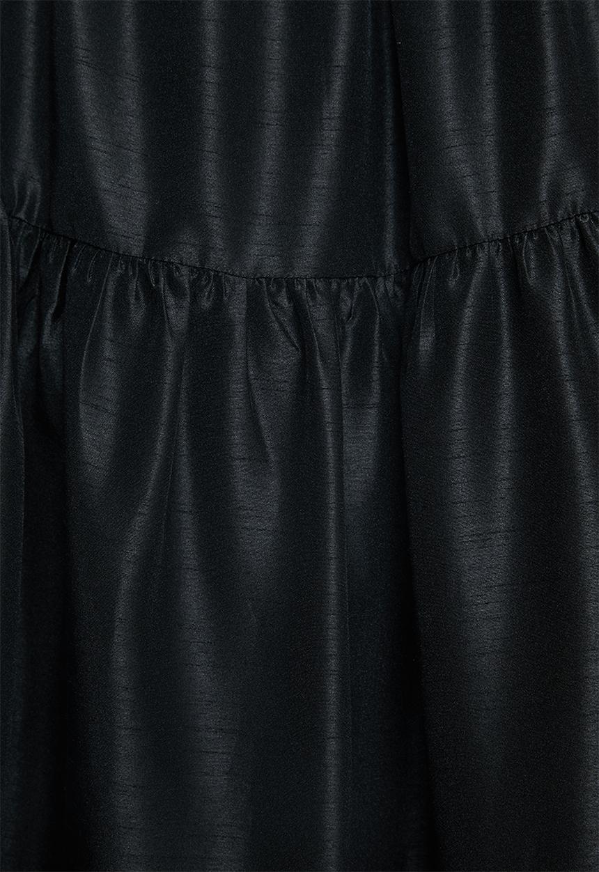 MILLA - Tiered maxi skirt - black