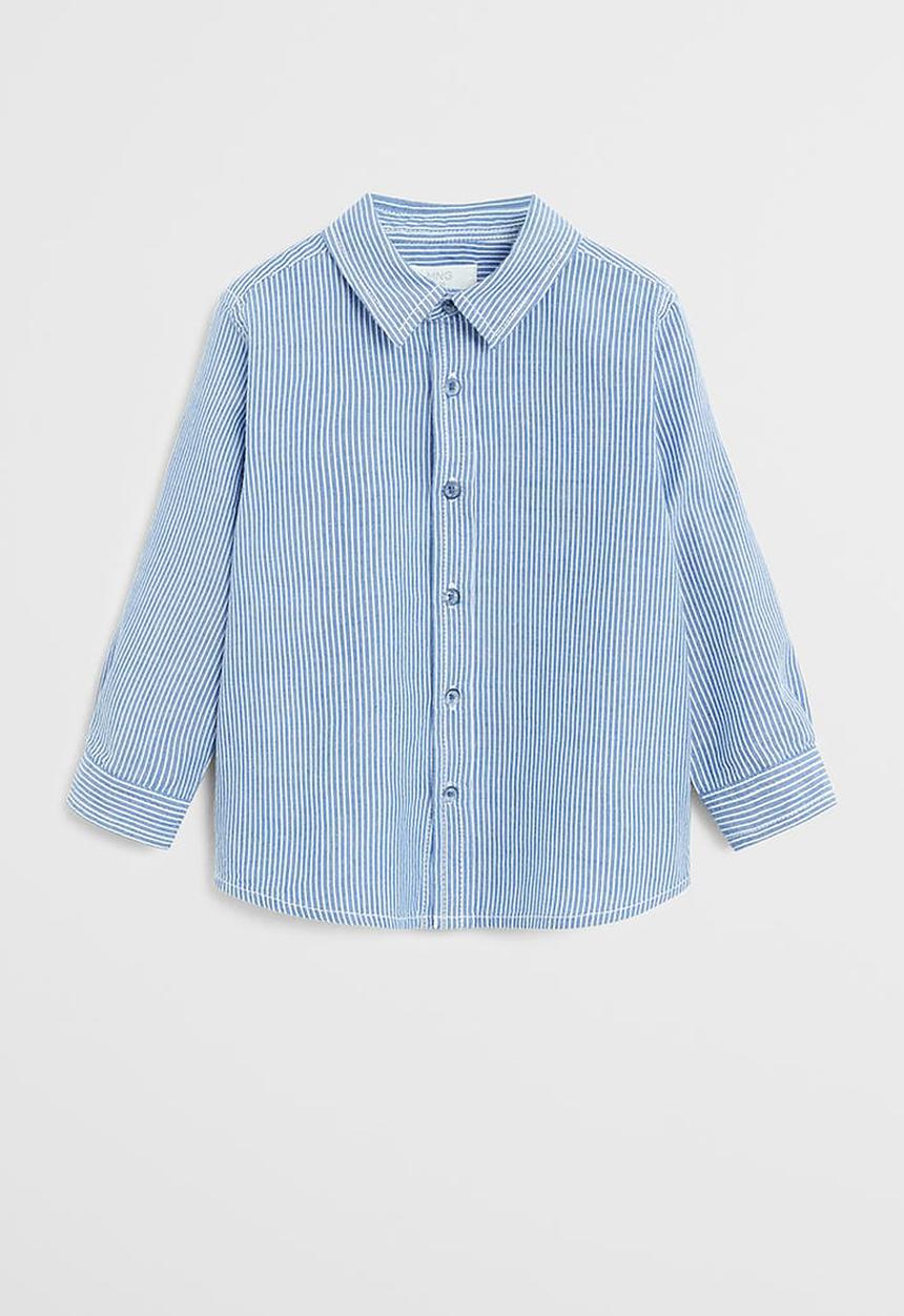 MANGO - Shirt henry - blue