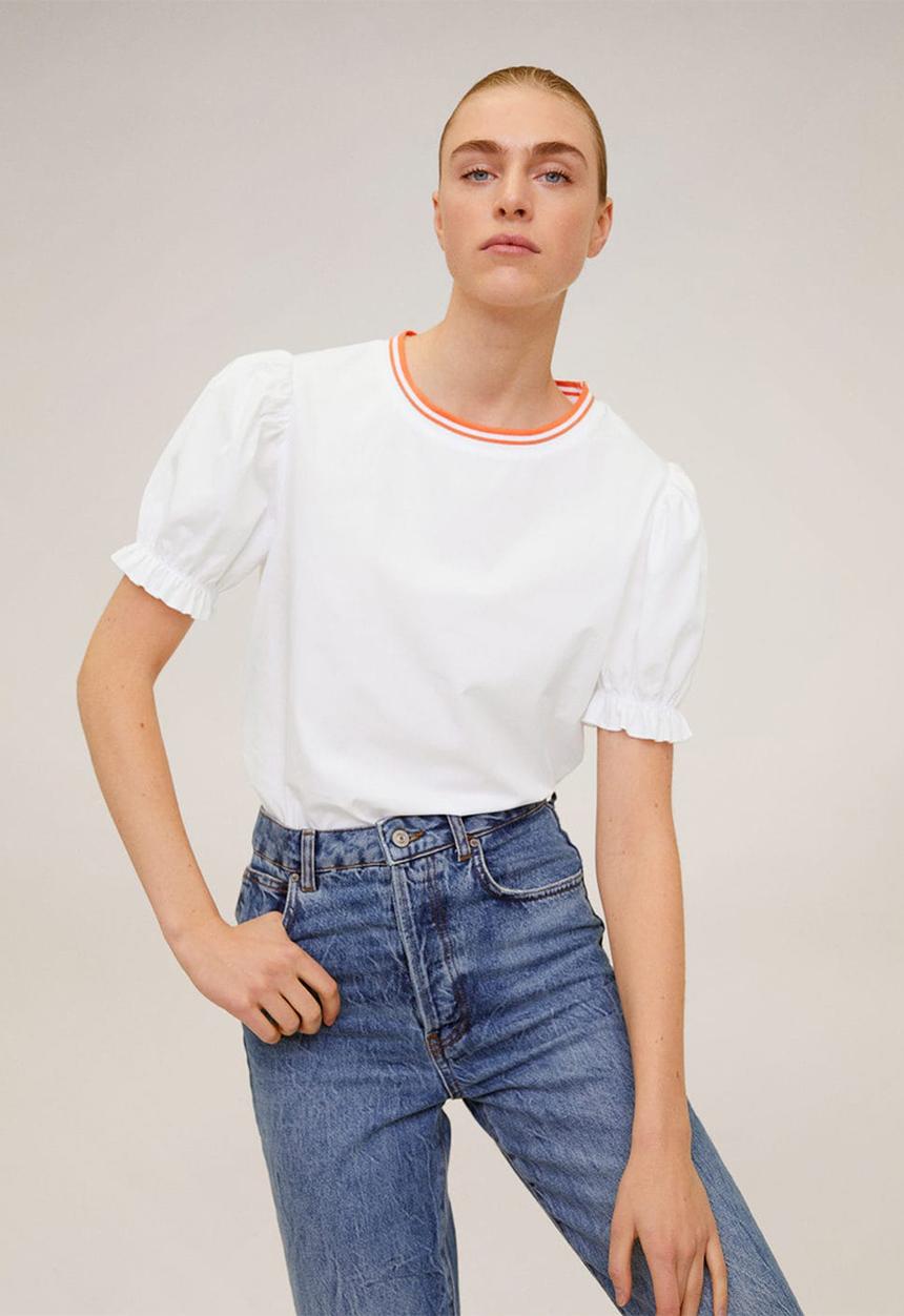 MANGO - Blouse raqueta - white 