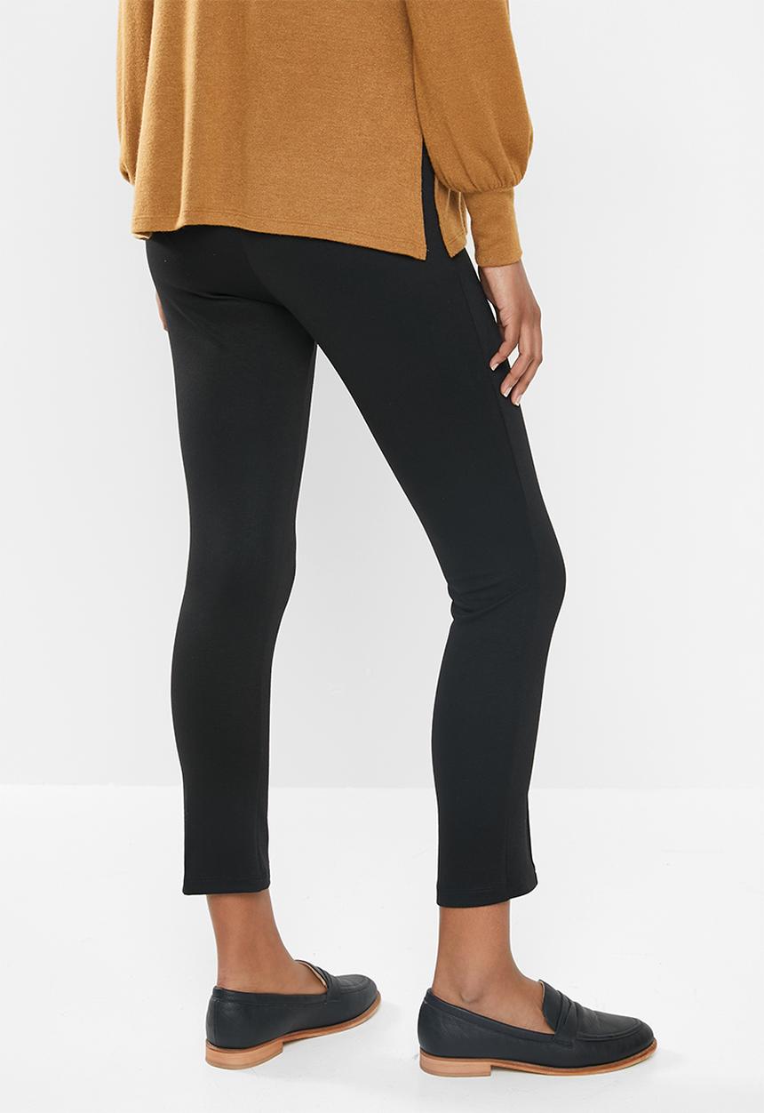 edit - Ponti pinched seam pull on legging - black