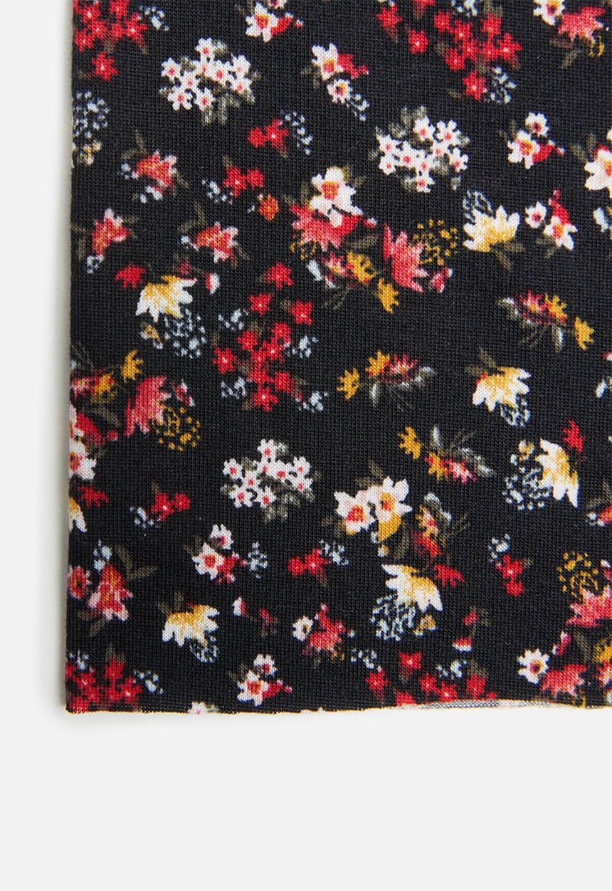 Sexy Socks - Dark ditsy floral print snood - multi