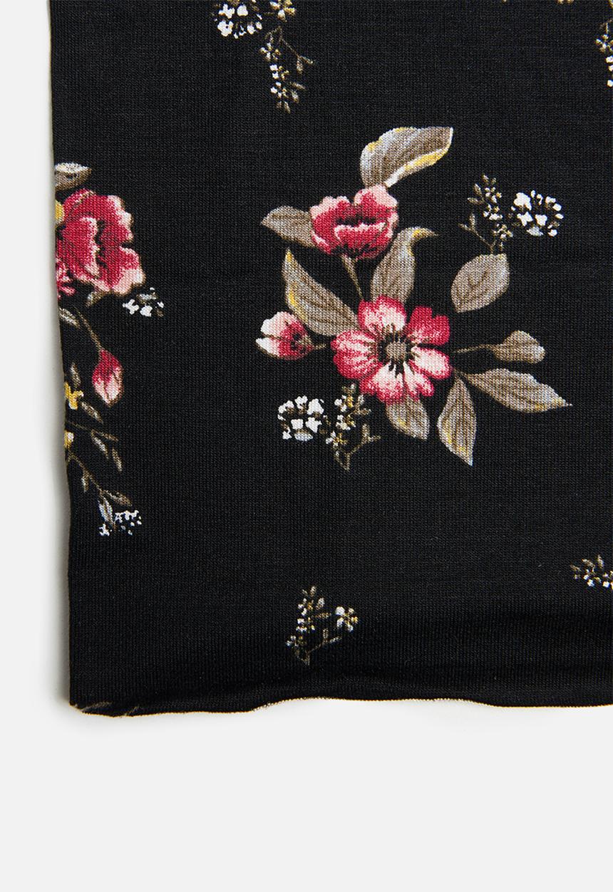 Sexy Socks - Dark floral print snood - multi