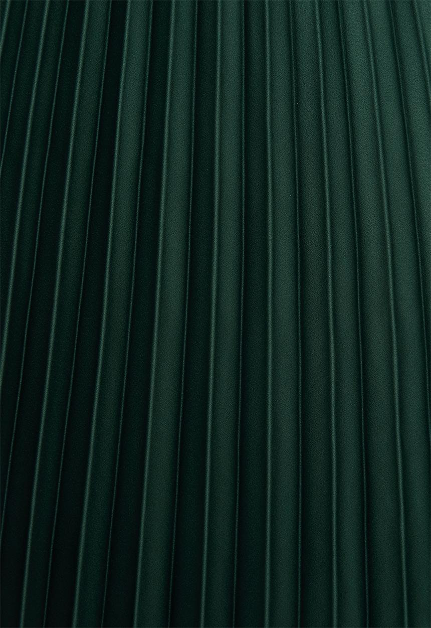 MILLA - Pleated wrap midi dress - green