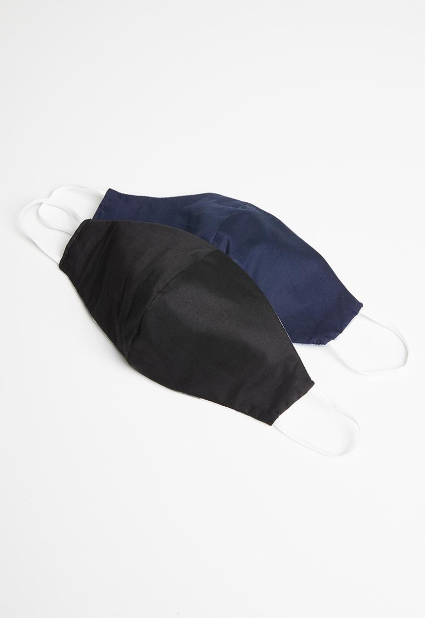 Superbalist - Reversible 2 pack mask - blue & white 