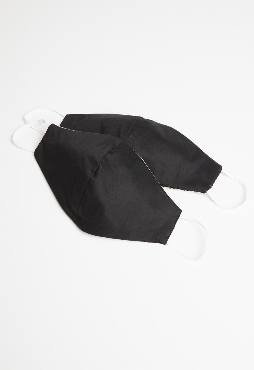 Superbalist - Reversible 2 pack mask - beige & black