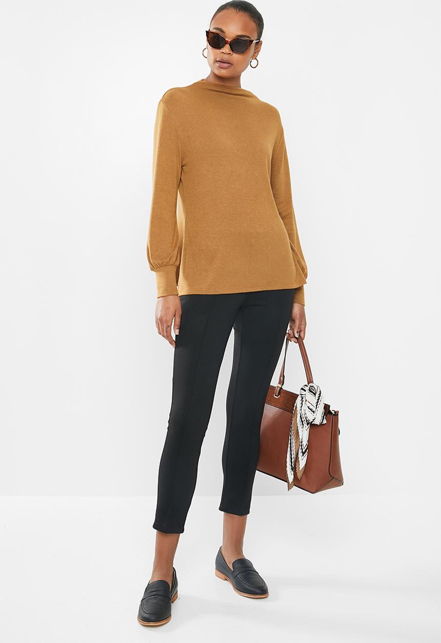 edit - Ponti pinched seam pull on legging - black