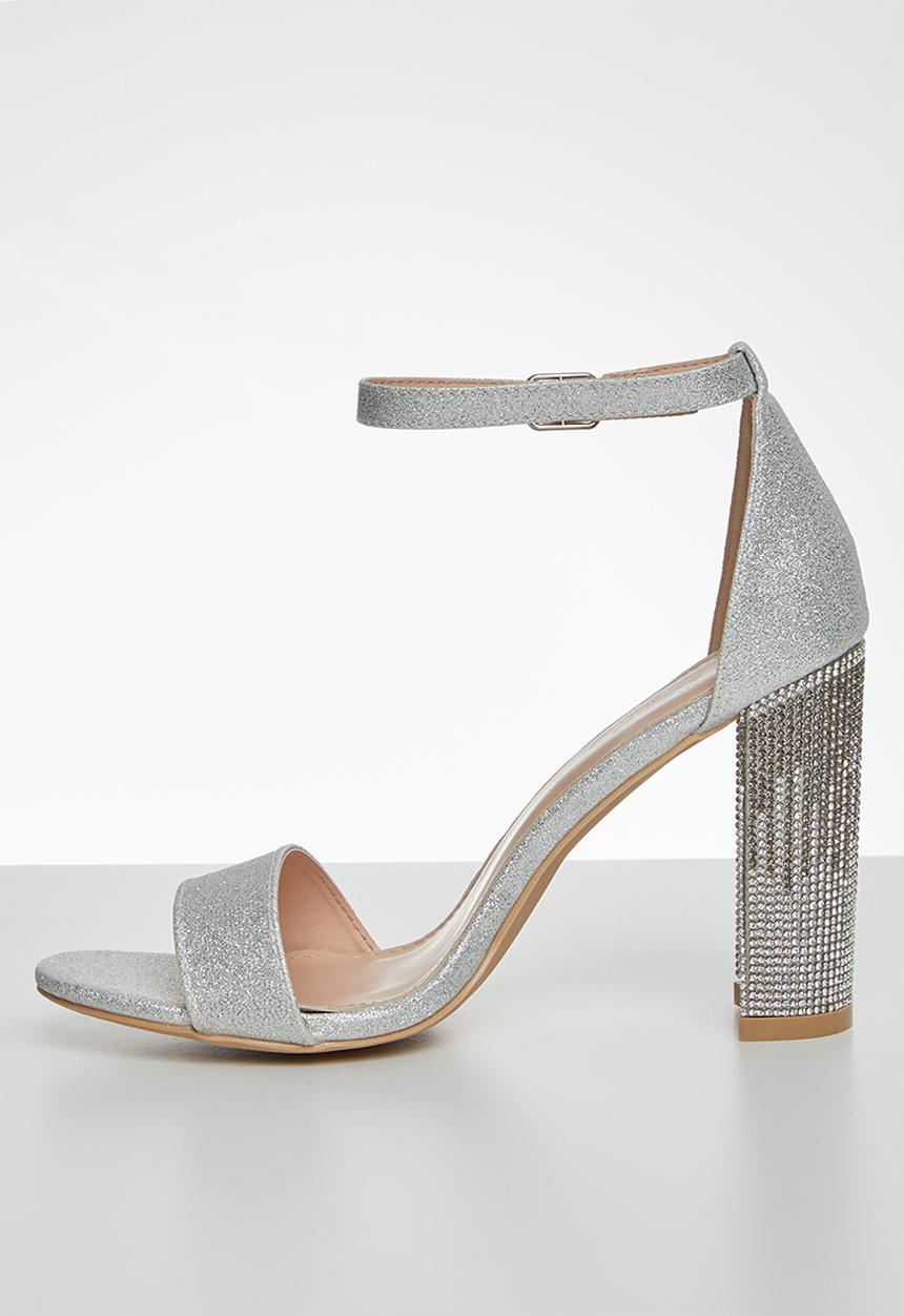 Miss Black - Zama block heel - silver