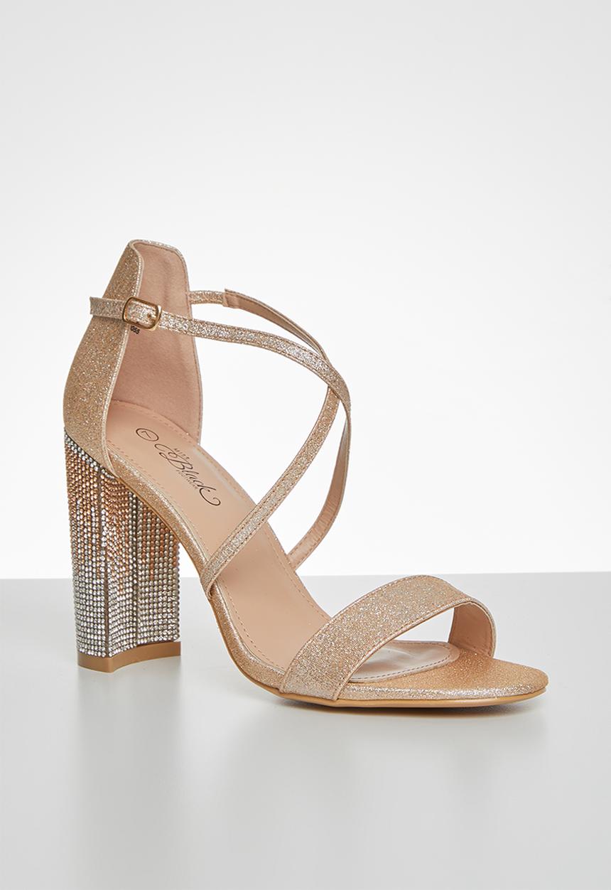 Miss Black - Zama 2 block heel - rose gold
