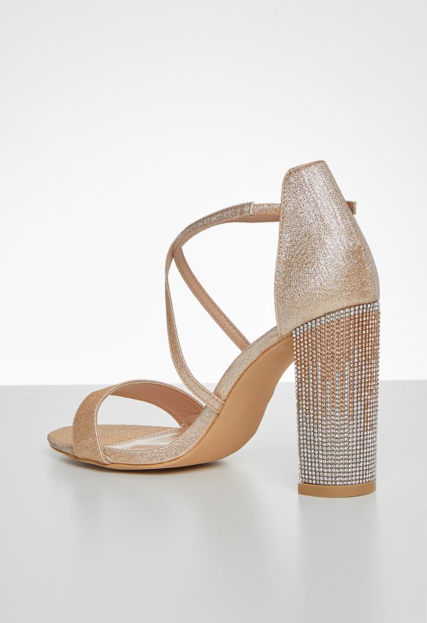 Miss Black - Zama 2 block heel - rose gold