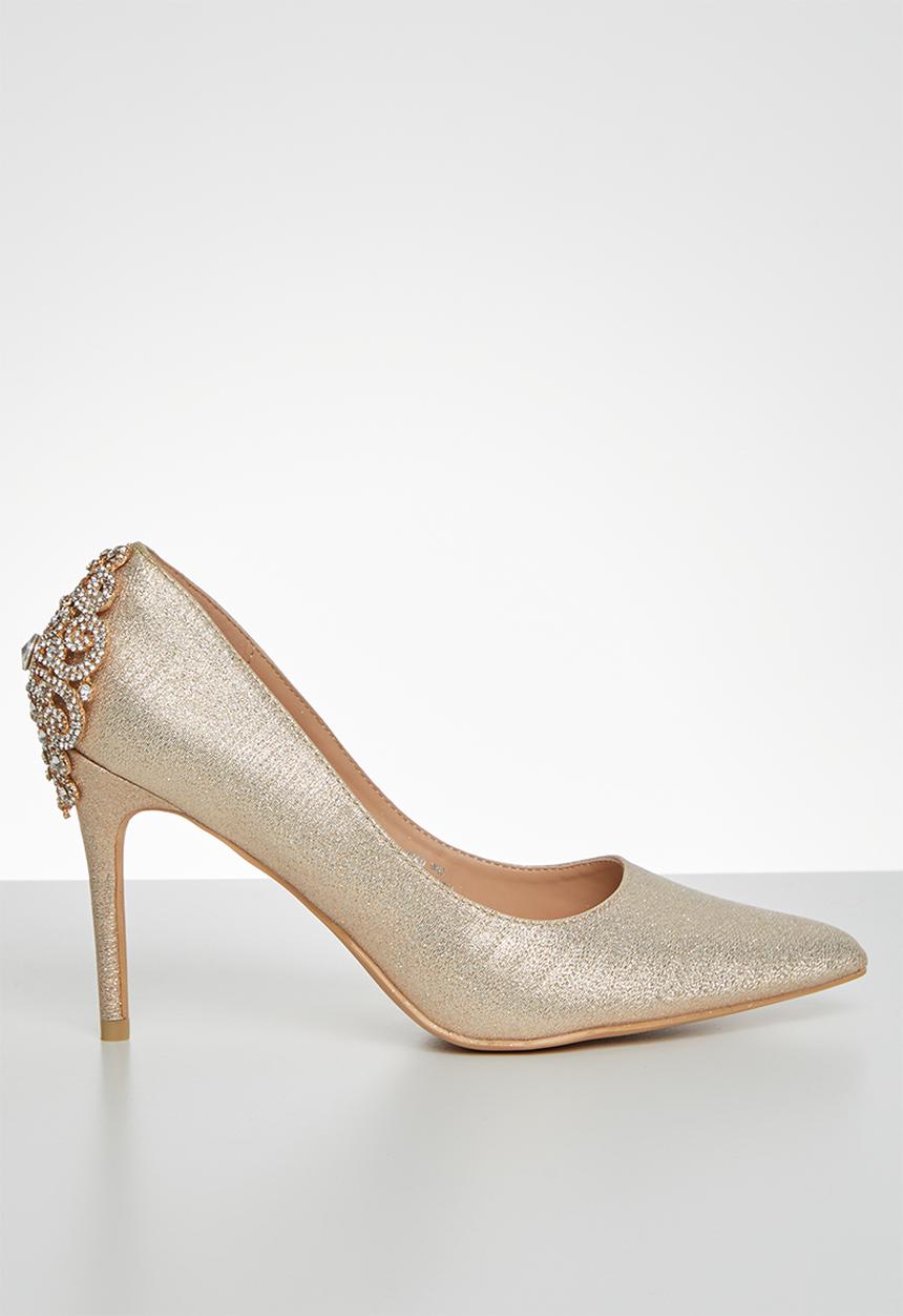 Miss Black - Bold stiletto heel - rose gold