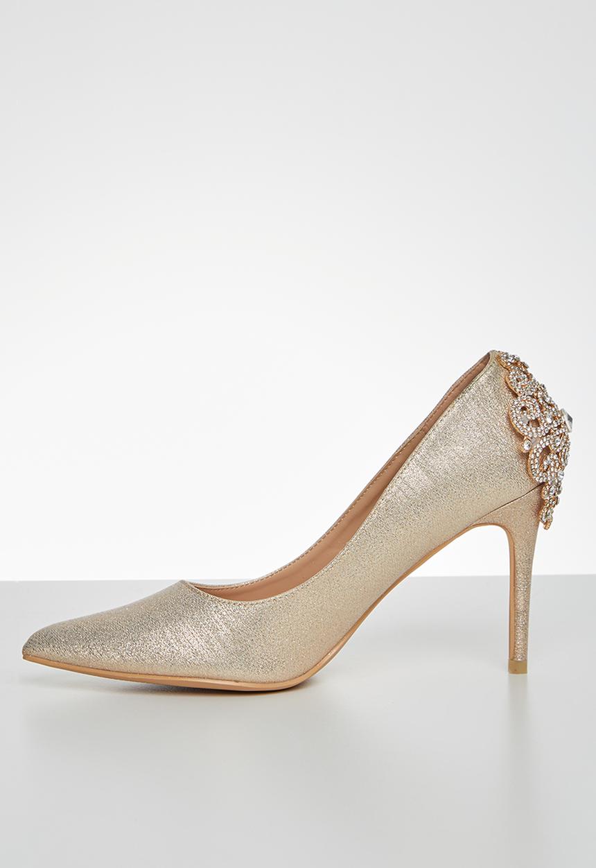 Miss Black - Bold stiletto heel - rose gold
