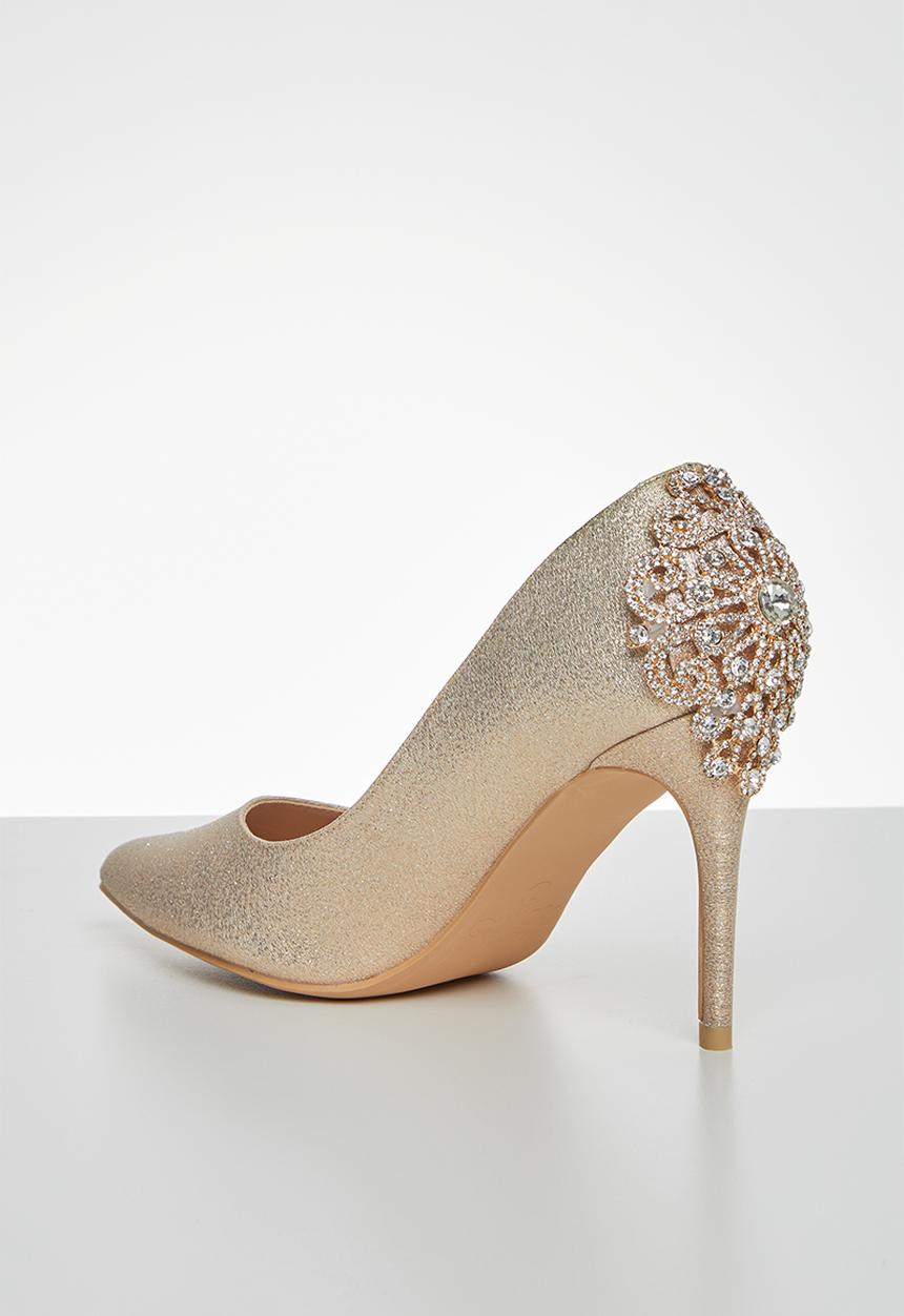 Miss Black - Bold stiletto heel - rose gold