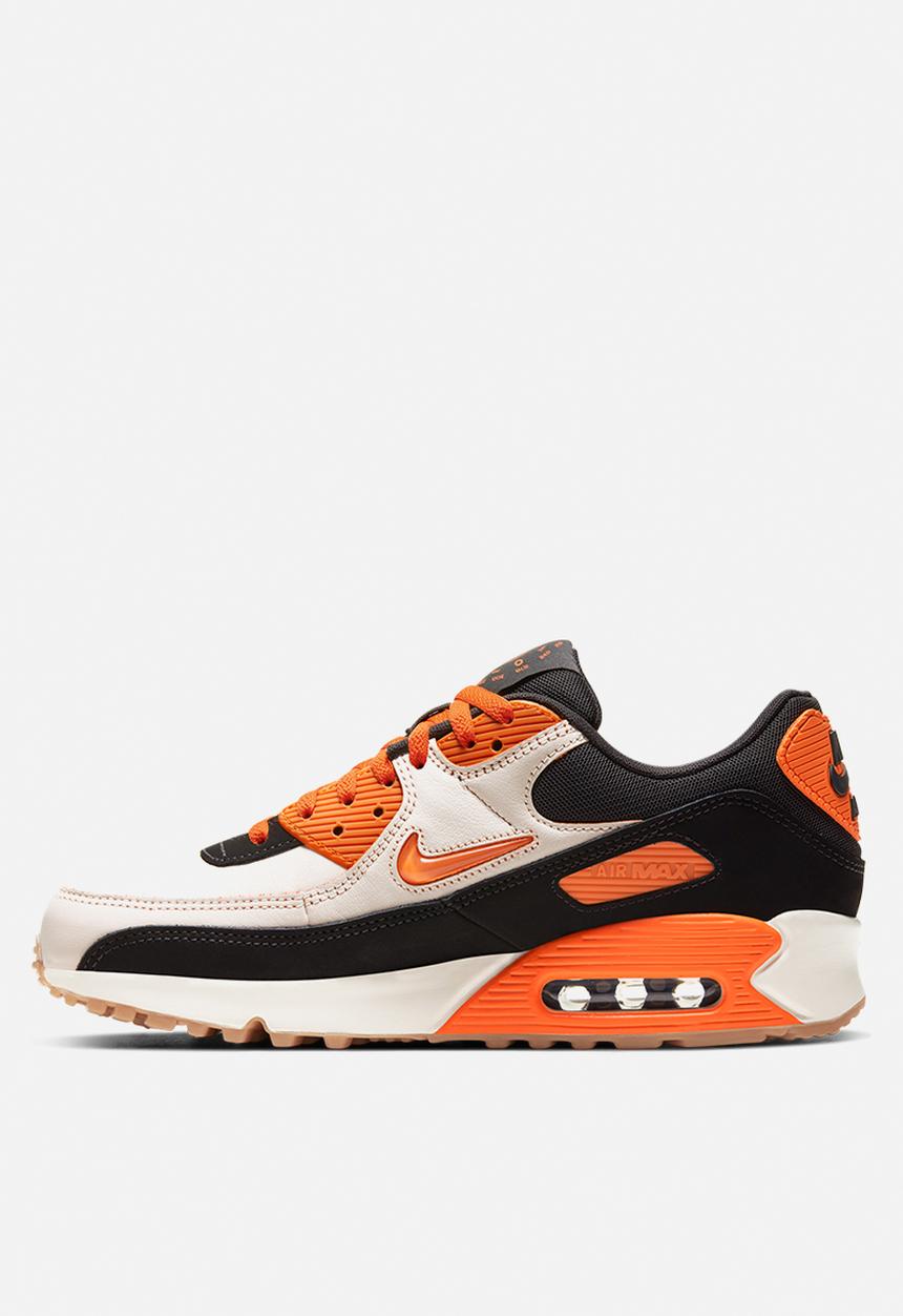 Nike - Air Max 90 Premium - sail / safety orange-black-gum med brown