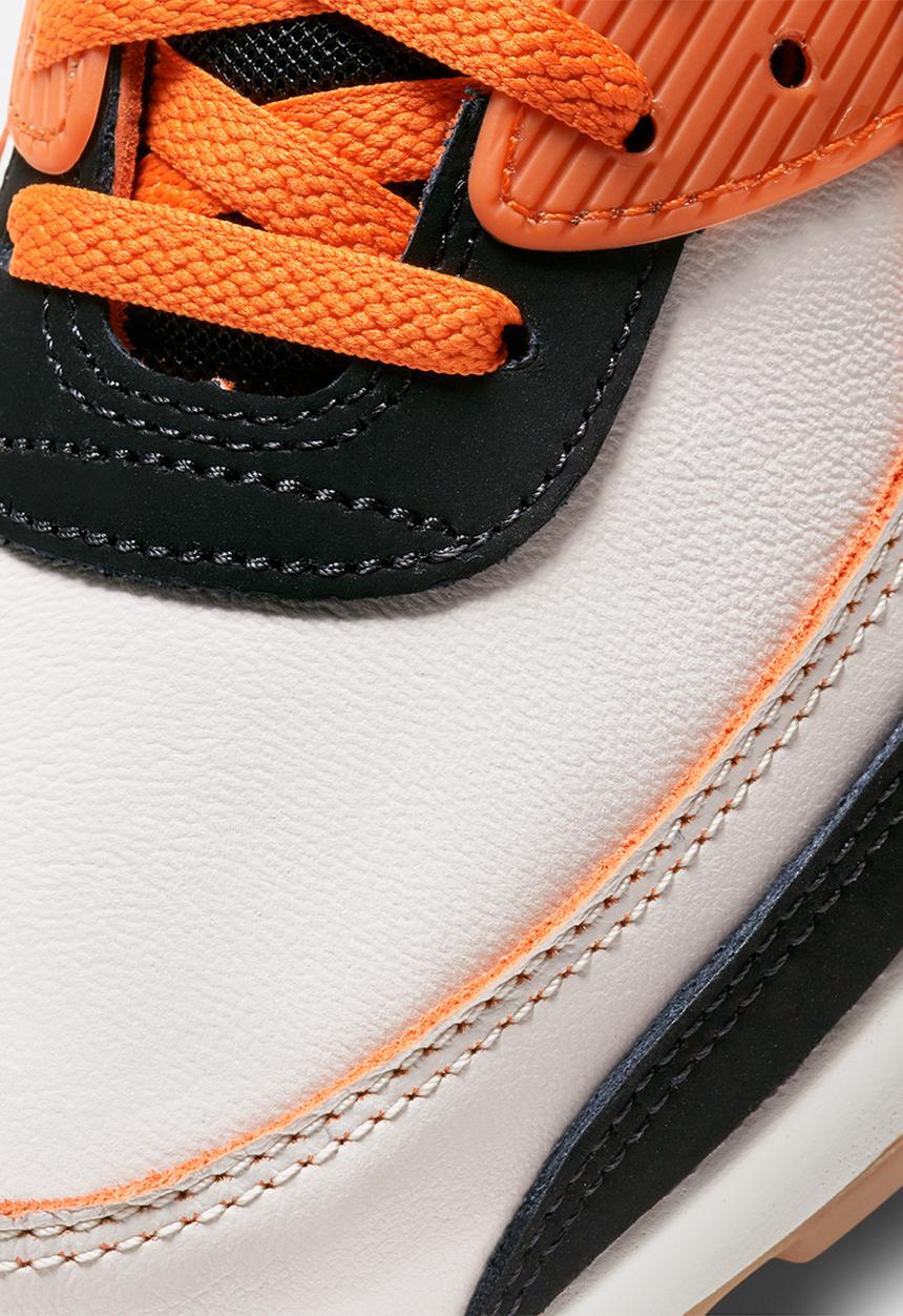 Nike - Air Max 90 Premium - sail / safety orange-black-gum med brown