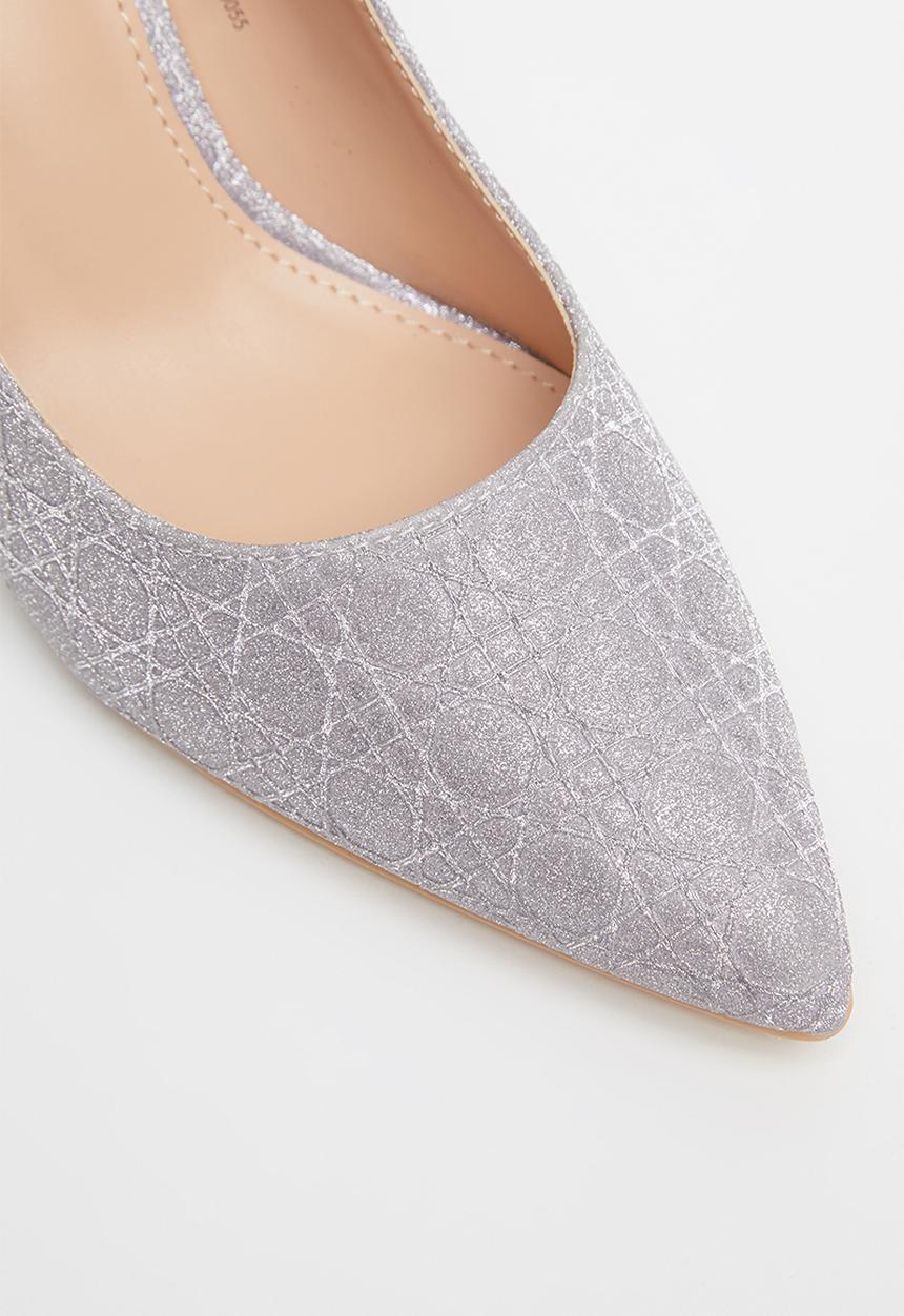 Miss Black - Apolo heel - silver