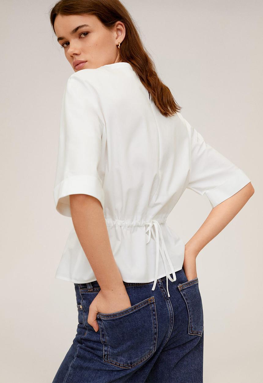 MANGO - Blouse polo - white