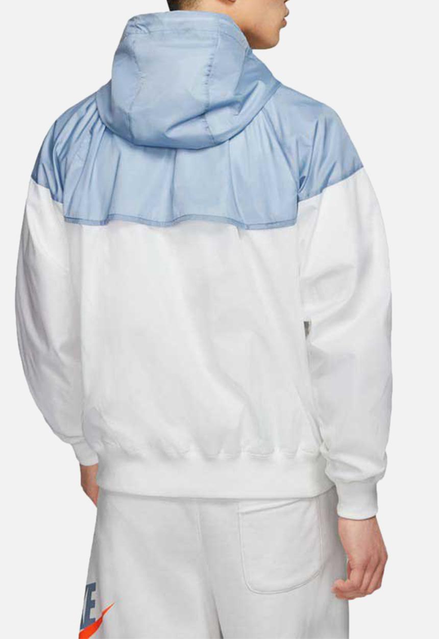 Nike - Nsw he wind resistant hooded jacket - white & blue 