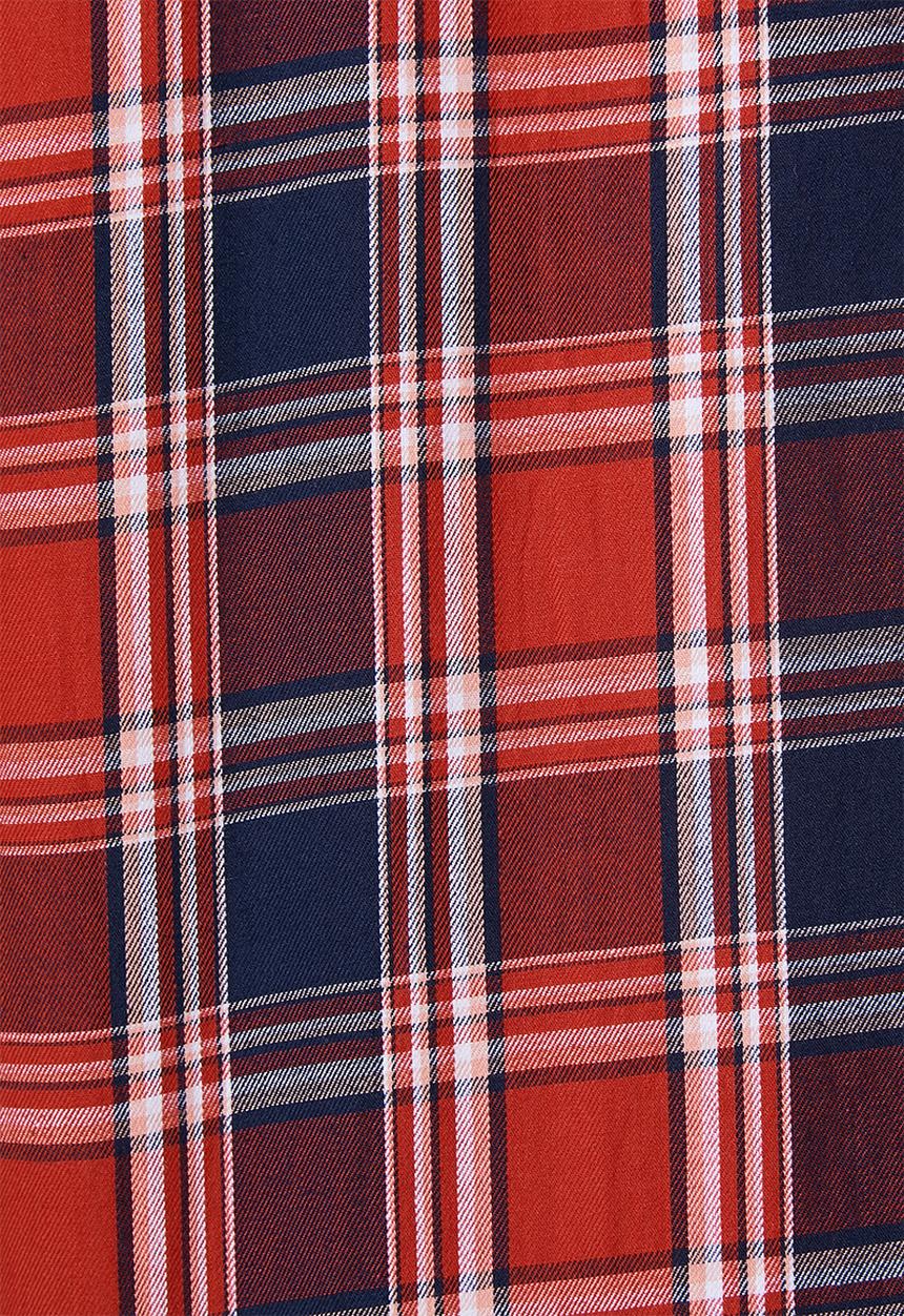 Superbalist - Barber regular fit long sleeve shirt - red & navy 