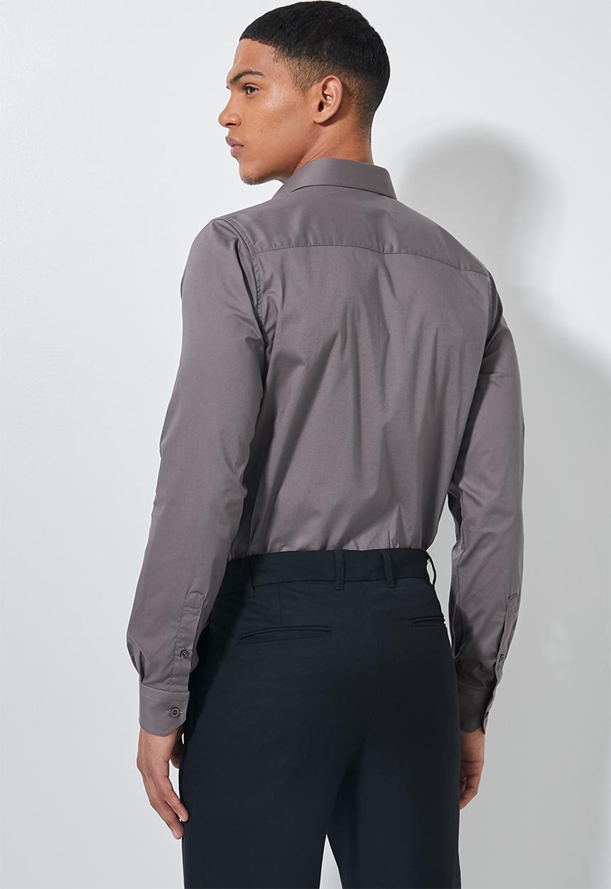 Superbalist - Jos slim fit long sleeve shirt - grey