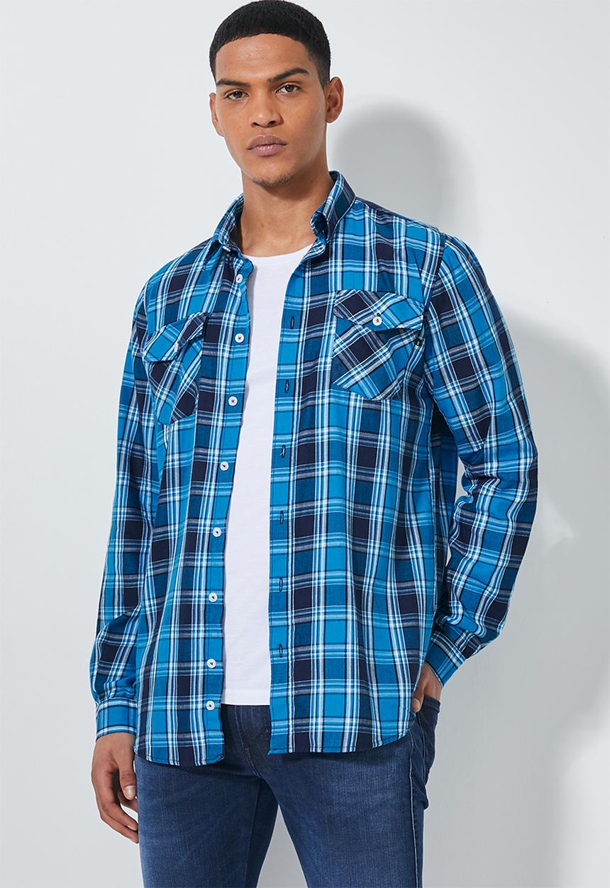 Superbalist - Barber regular fit long sleeve oxford shirt - blue