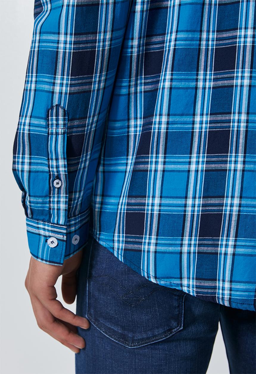Superbalist - Barber regular fit long sleeve oxford shirt - blue