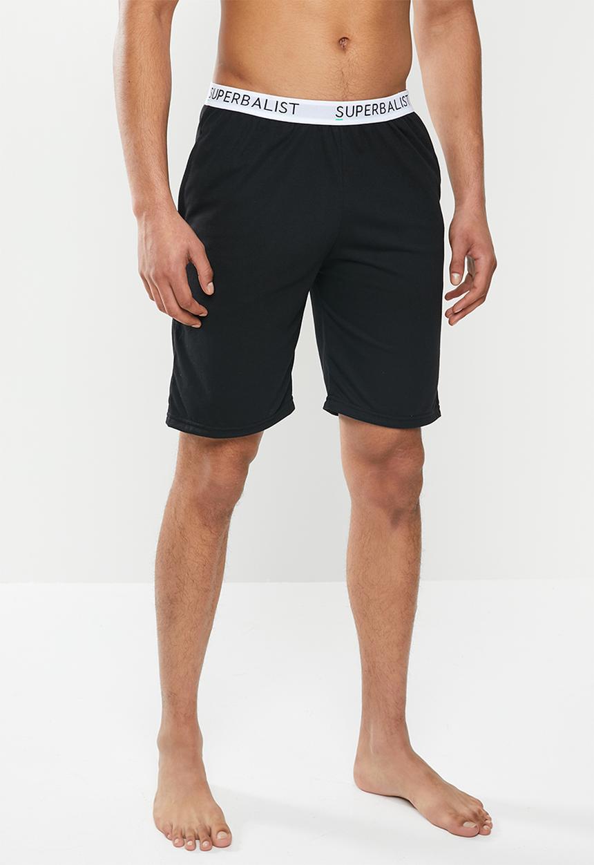 Superbalist - Slim fit knit lounge shorts - black