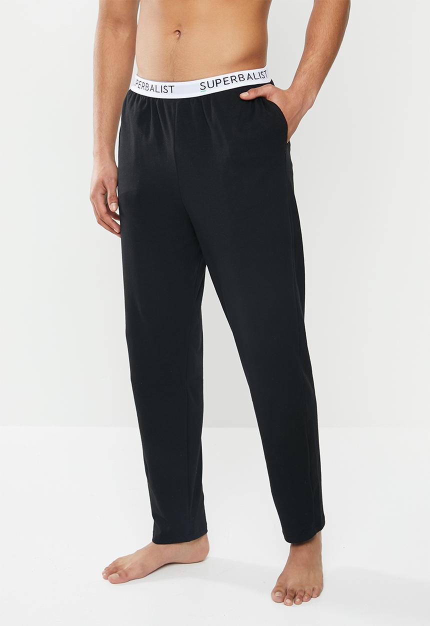 Superbalist - Slim fit knit lounge pants - black