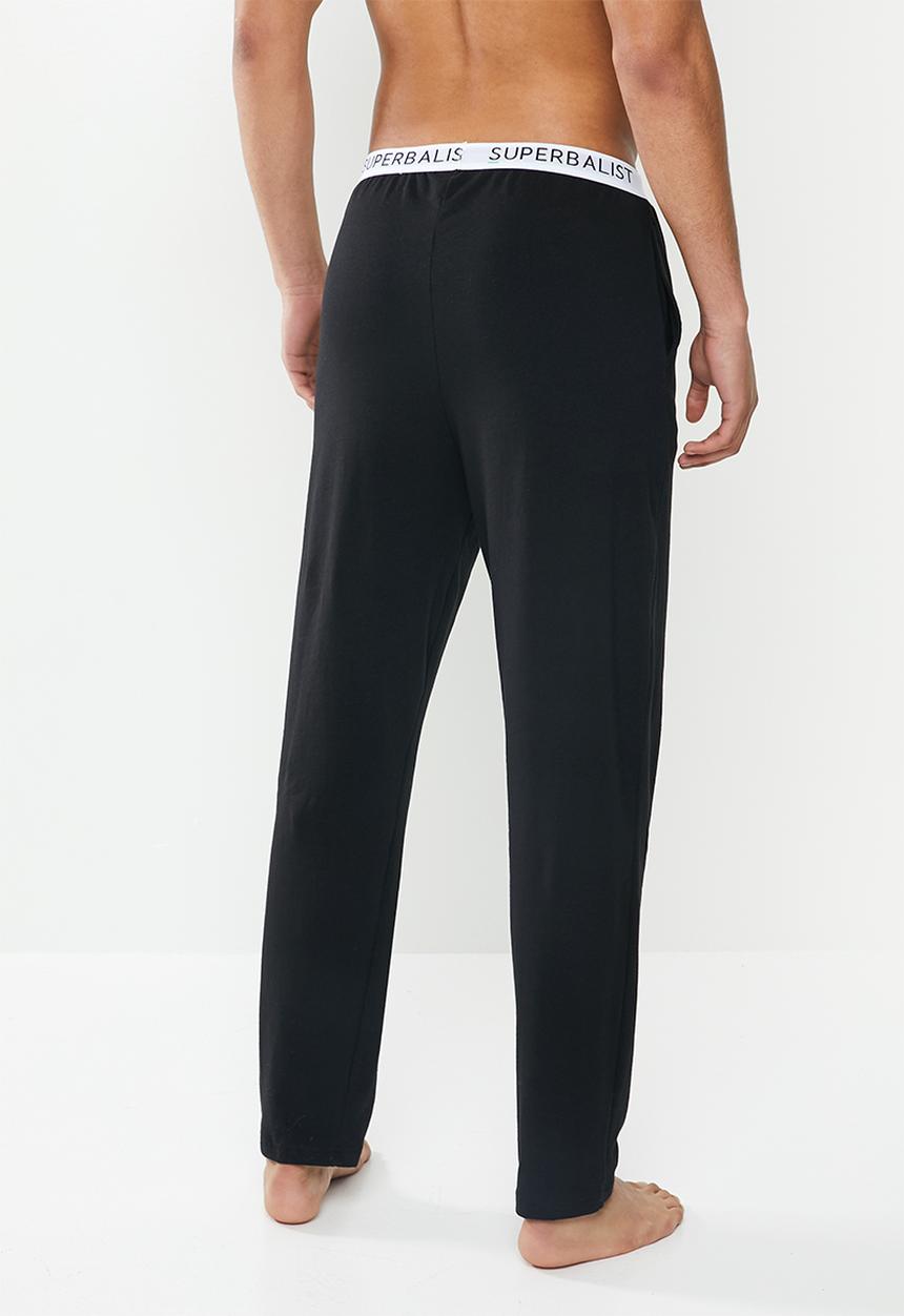 Superbalist - Slim fit knit lounge pants - black