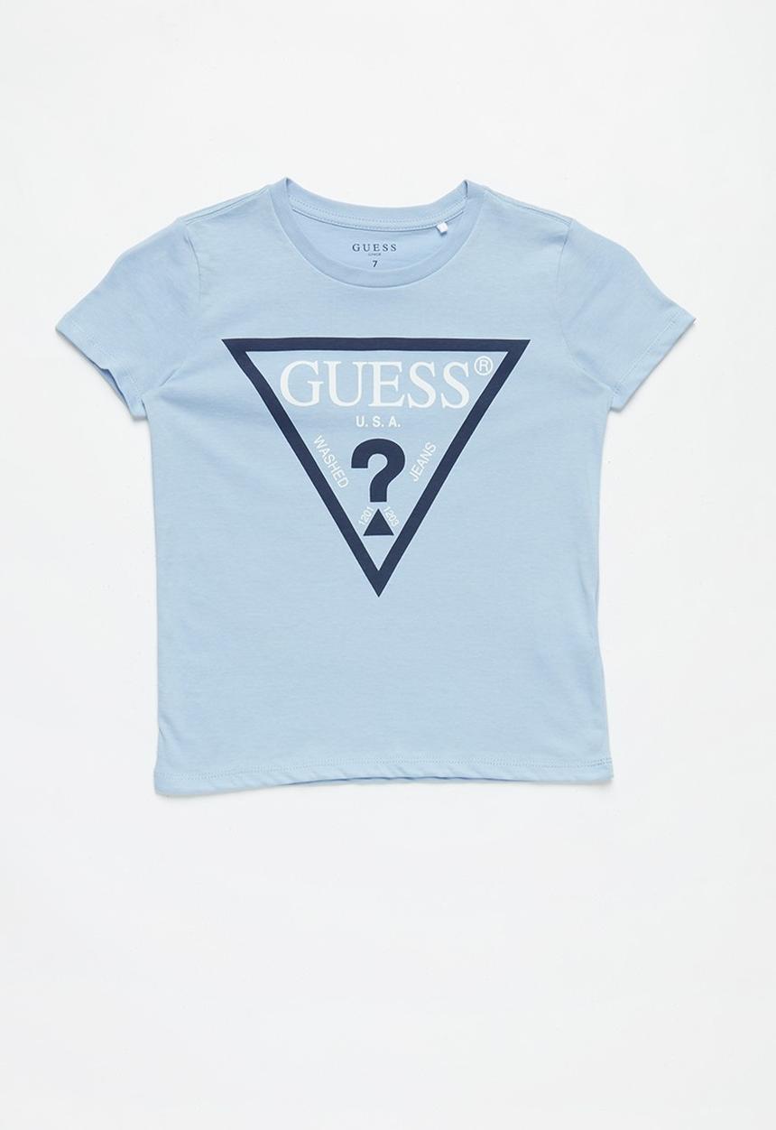 GUESS - Short sleeve guess core triangle crew tee - blue