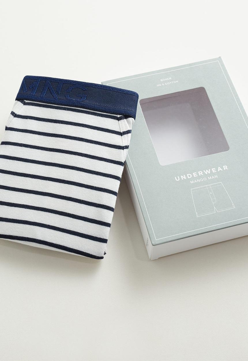MANGO - Sailor boxer - navy & white 