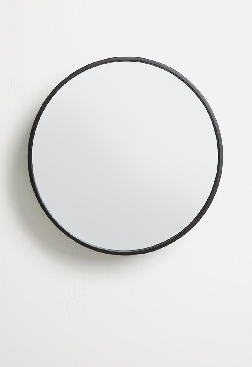 H&S - Mirror metal round - black 