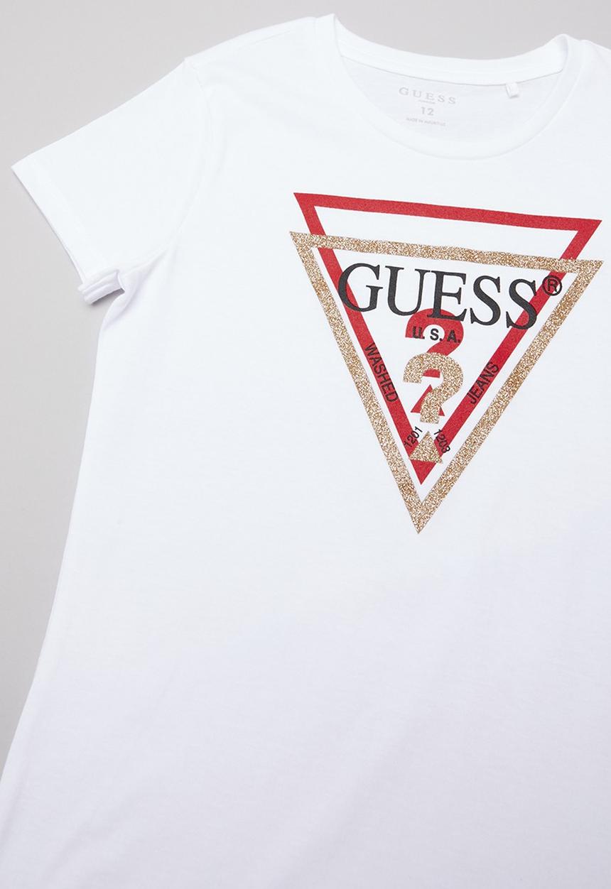 GUESS - Short sleeve anne tri tee - white