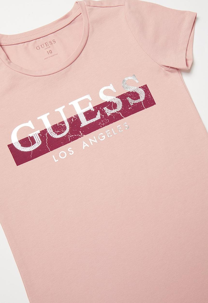GUESS - Short sleeve  ariel tee -  pink