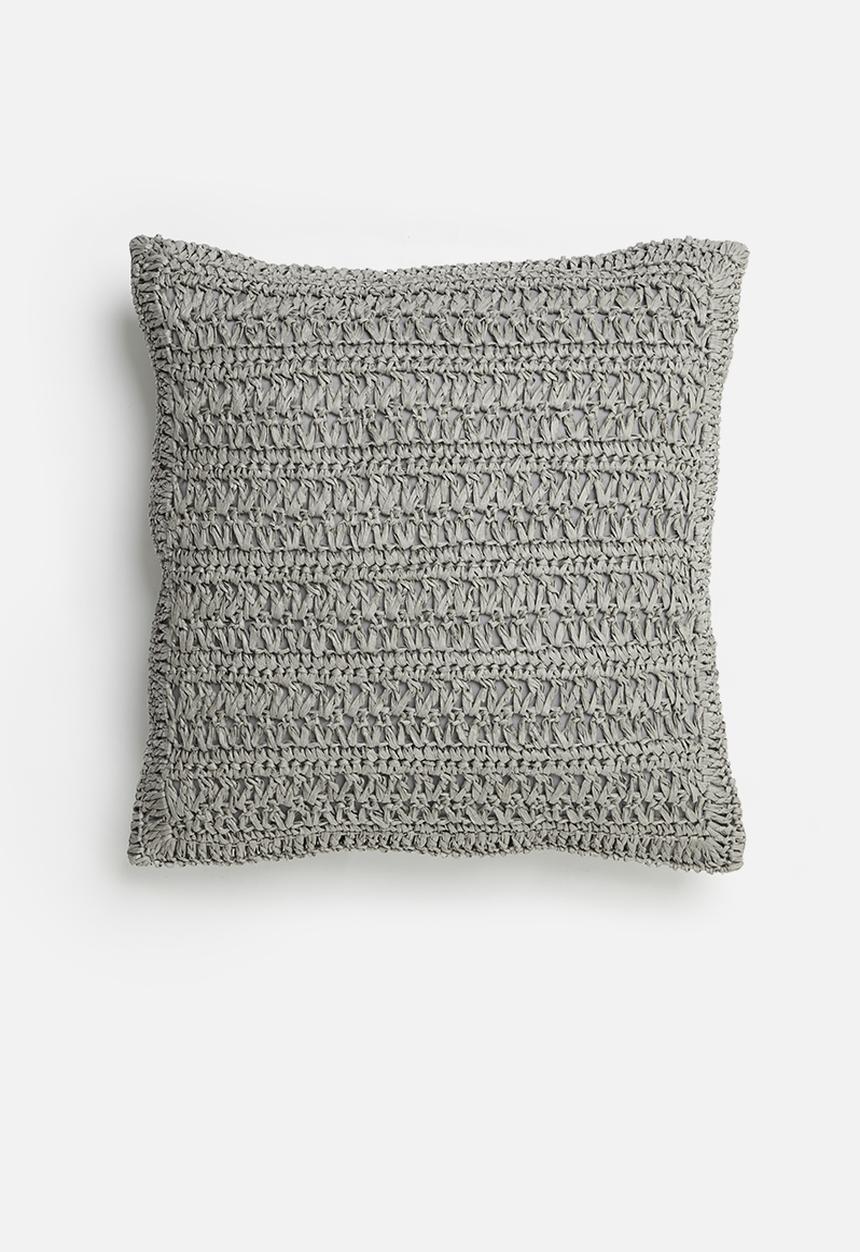 Sixth Floor - Willow woven cushion cover - grey