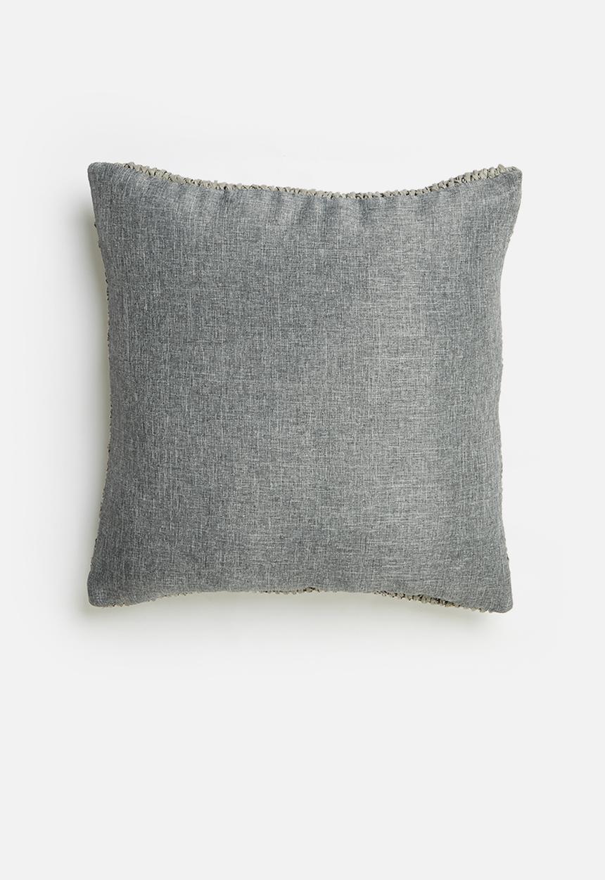 Sixth Floor - Willow woven cushion cover - grey