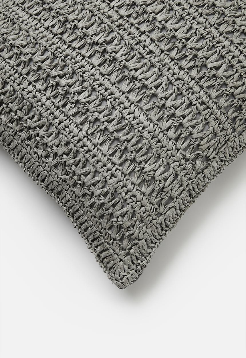 Sixth Floor - Willow woven cushion cover - grey