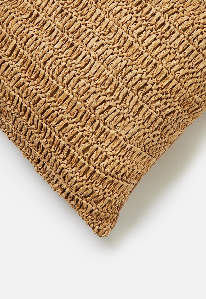 Sixth Floor - Willow woven cushion cover - natural