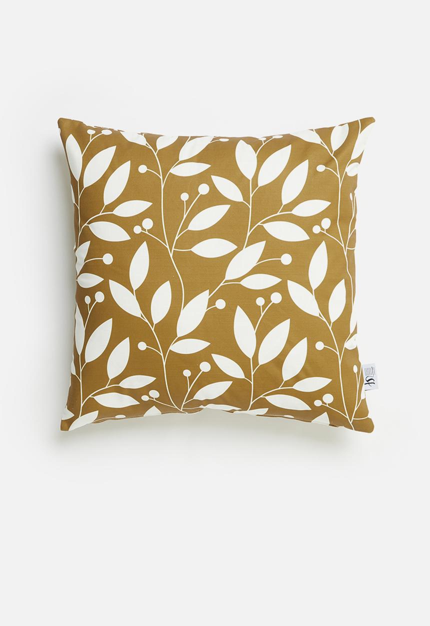 Sixth Floor - Vision printed cushion cover - mustard